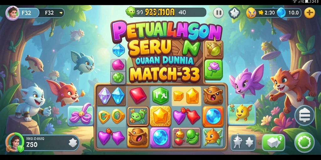 Tangkapan layar F32 menampilkan gameplay seru dan warna-warni.