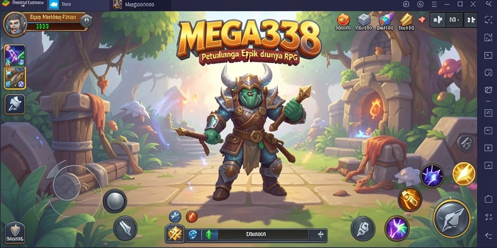 Tampilan menarik gameplay RPG MEGA338 dengan grafis yang mengagumkan.