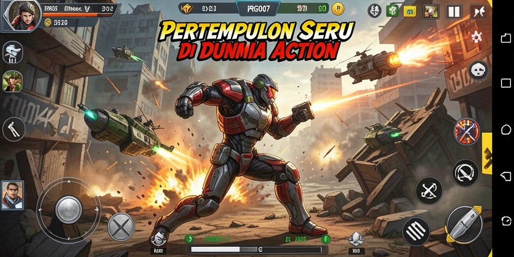 Tampilan menegangkan dari gameplay Action PRG007.