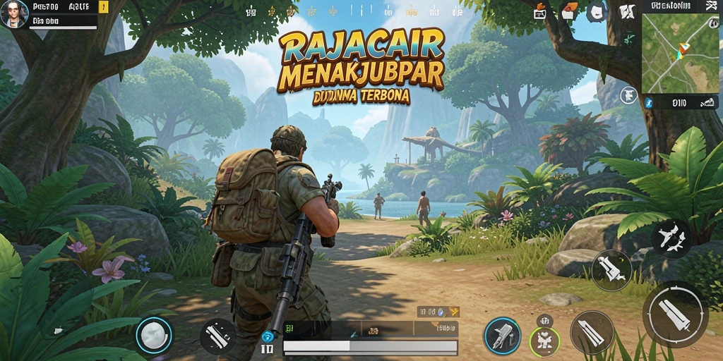 Screenshot dari gameplay RAJACAIR menunjukkan petualangan di dunia terbuka.