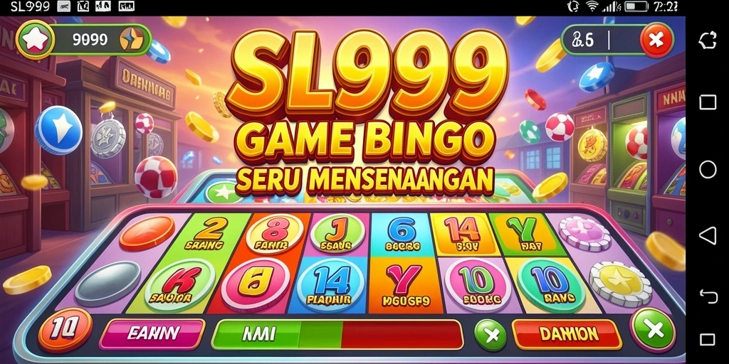 Screenshot permainan Bingo SL999 dengan tampilan yang menarik dan interaktif.