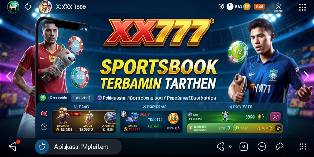 Tangkapan layar XXX777 menampilkan antarmuka taruhan olahraga yang interaktif dan menarik.